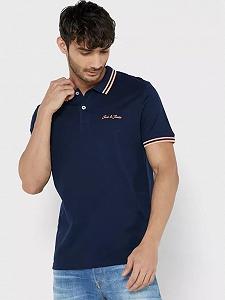 Поло JJNERY POLO 12200511- Blazer-Fit:Standard Jack&Jones Темно-синій M - Фото 1