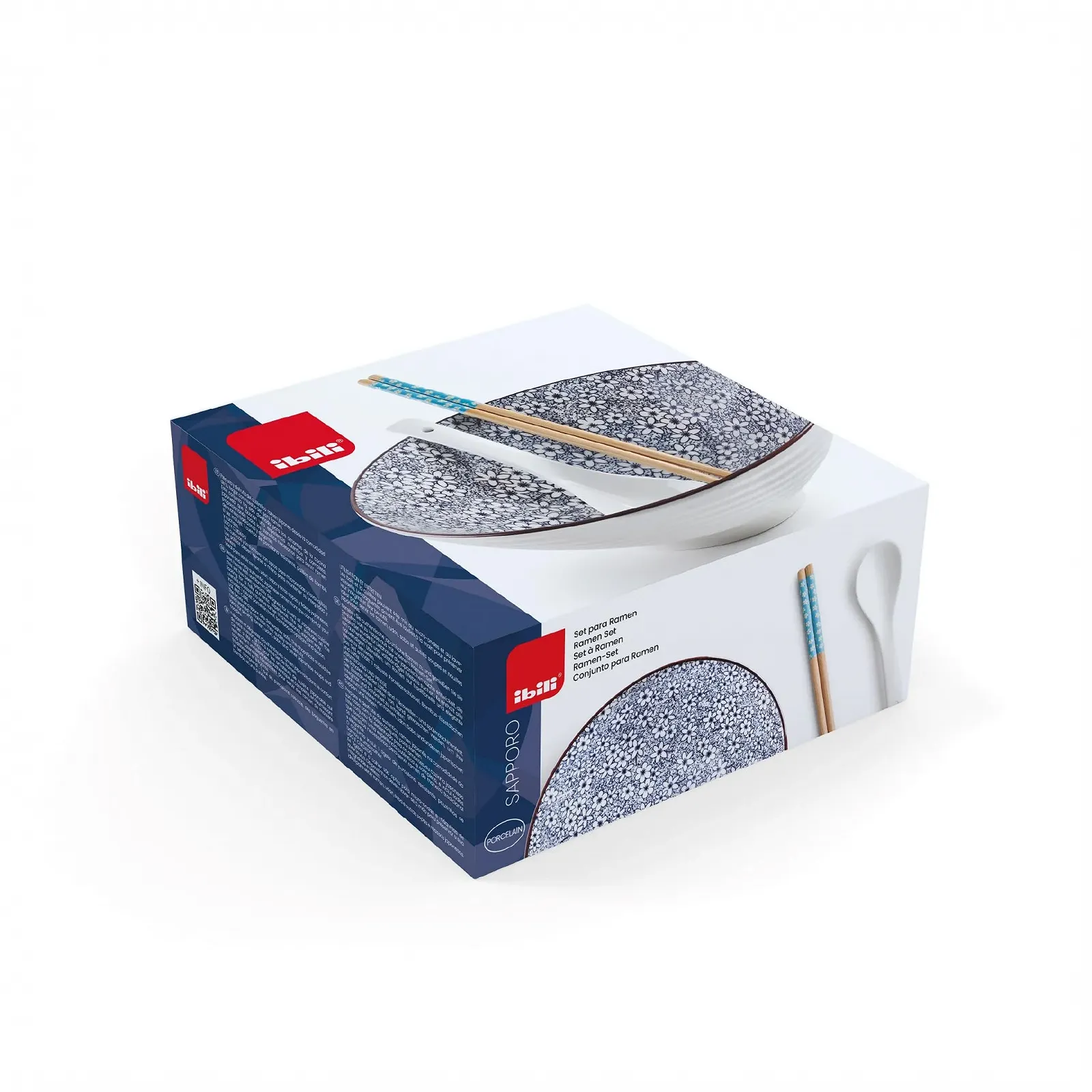 Миска IBILI Sapporo + Ложка + 2 Палочки Набор Фарфор, фото №4