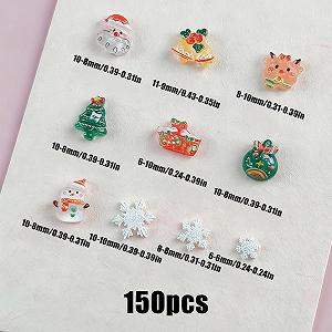 Різдвяні, Набір 150 шт. Ялинка Дід Мороз Сніжинка synthetic.ua - Фото 1