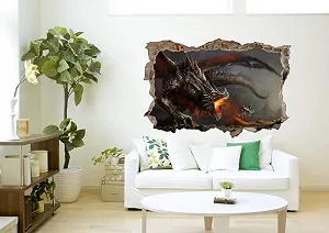 3D Настінна наклейка Прорив у стіні Dragon Warrior Combat 50 x 75 см synthetic.ua - Фото 1