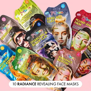 Маска для обличчя 7th Heaven Pampering and Party Набір, 10 зволожуючих та очищуючих масок для догляду за обличчям synthetic.ua - Фото 1