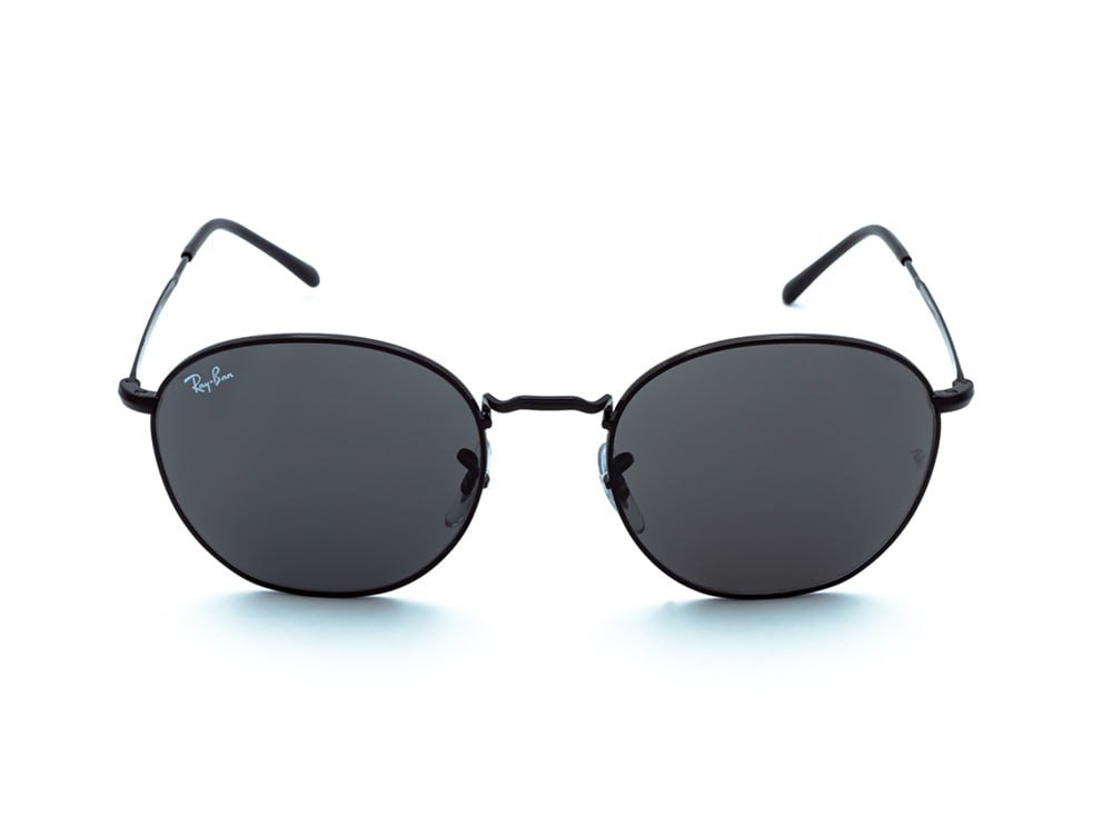 Мужские круглые солнцезащитные очки Ray Ban Legend черные, фото №3