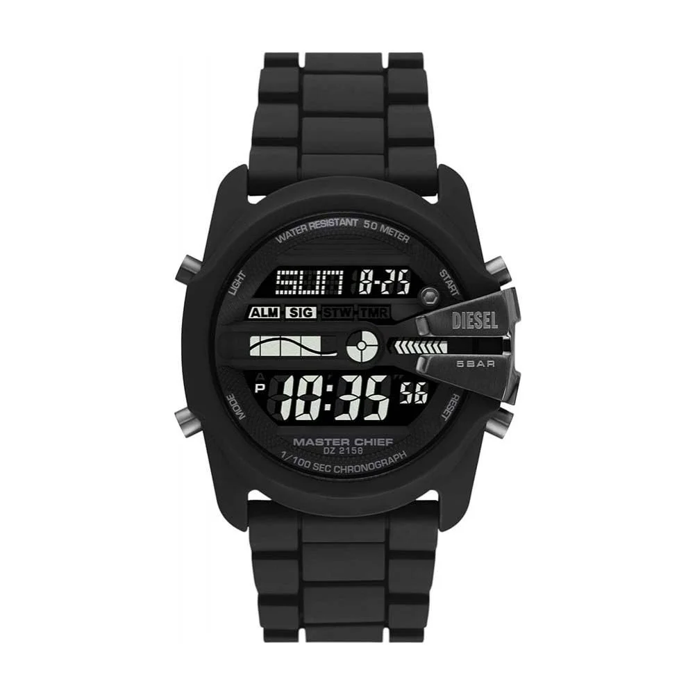 Годинник DIESEL Master Chief LCD-годинниковий механізм з силіконовим ремінцем, фото №1 Годинник DIESEL Master Chief LCD-годинниковий механізм з силіконовим ремінцем, фото №1