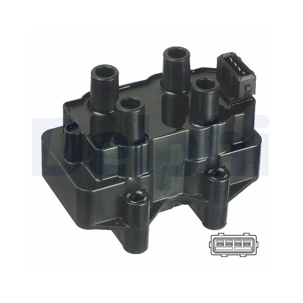 Котушка запалювання DELPHI GN10488-12B1 для CITROËN FIAT LANCIA PEUGEOT HITACHI, фото №1 Котушка запалювання DELPHI GN10488-12B1 для CITROËN FIAT LANCIA PEUGEOT HITACHI, фото №1