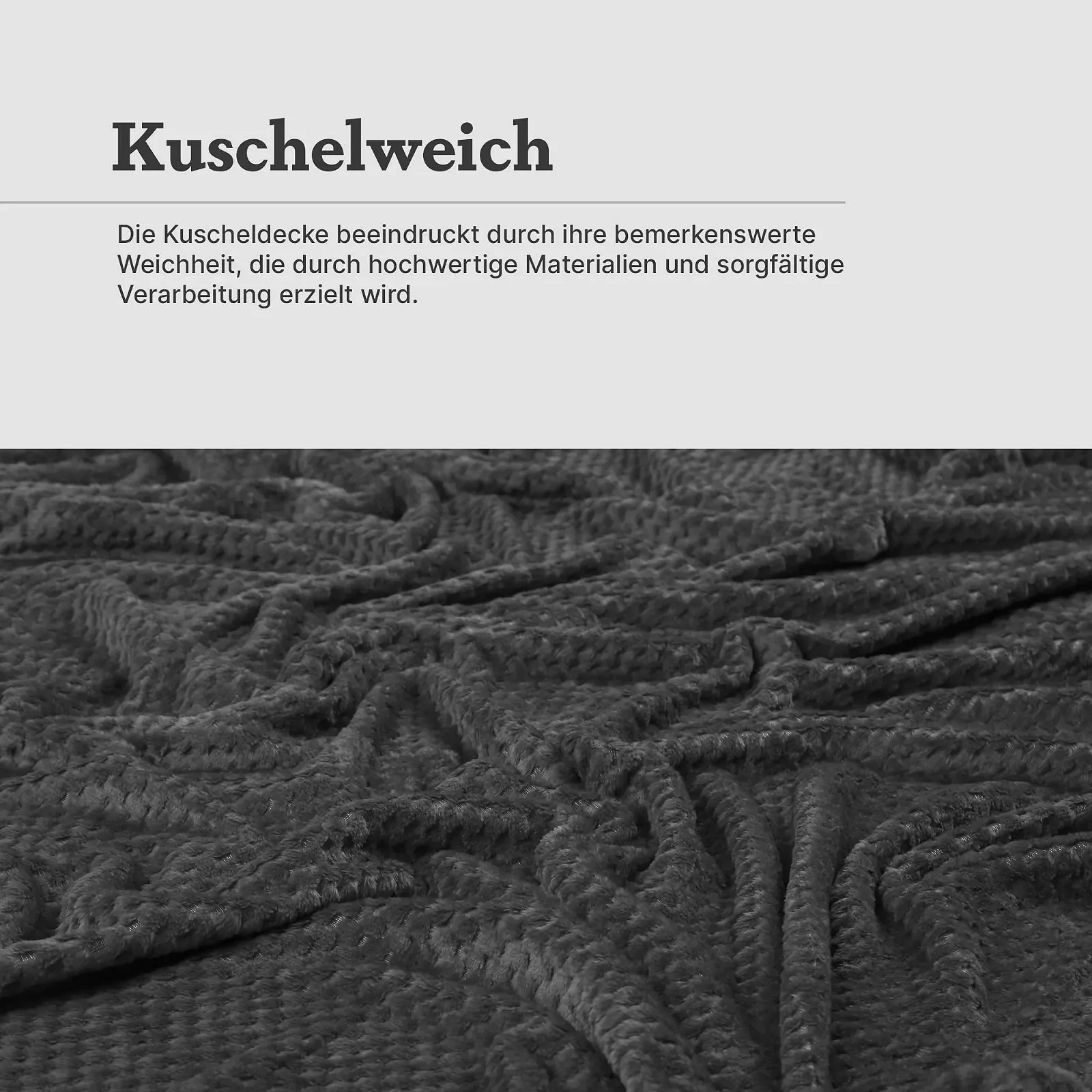 Покривало Cashmere Touch 150 x 200 см (Антрацит), фото №8