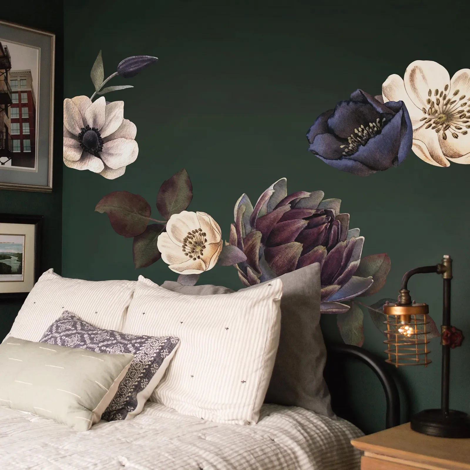 Наліпка Neukids Eden Plants Vintage Flowers Тканинна Велика Півонії Самоклейна, фото №1