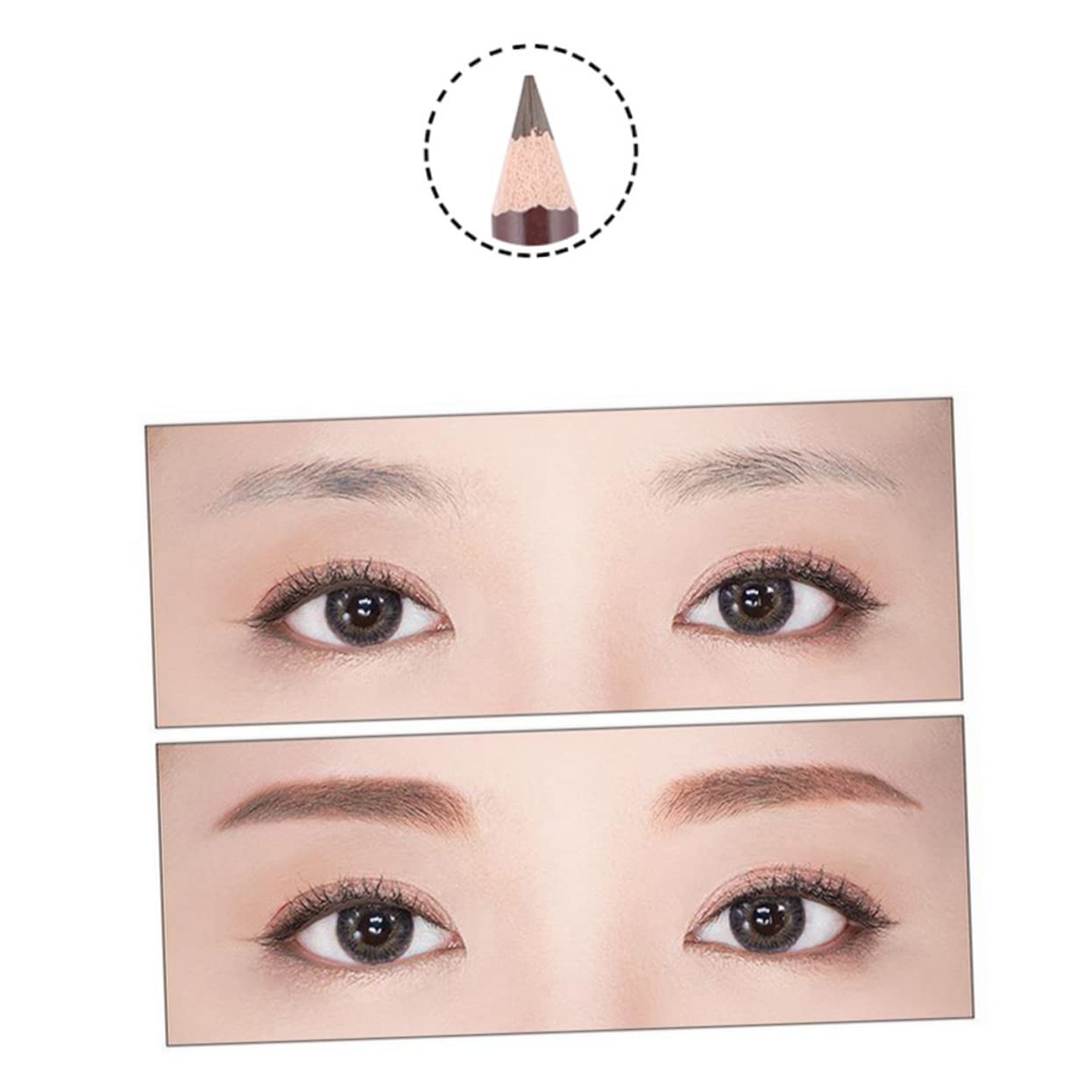 Стилус CRILSTYLEO Набор из 2 долговечных карандашей для бровей черный, фото №5