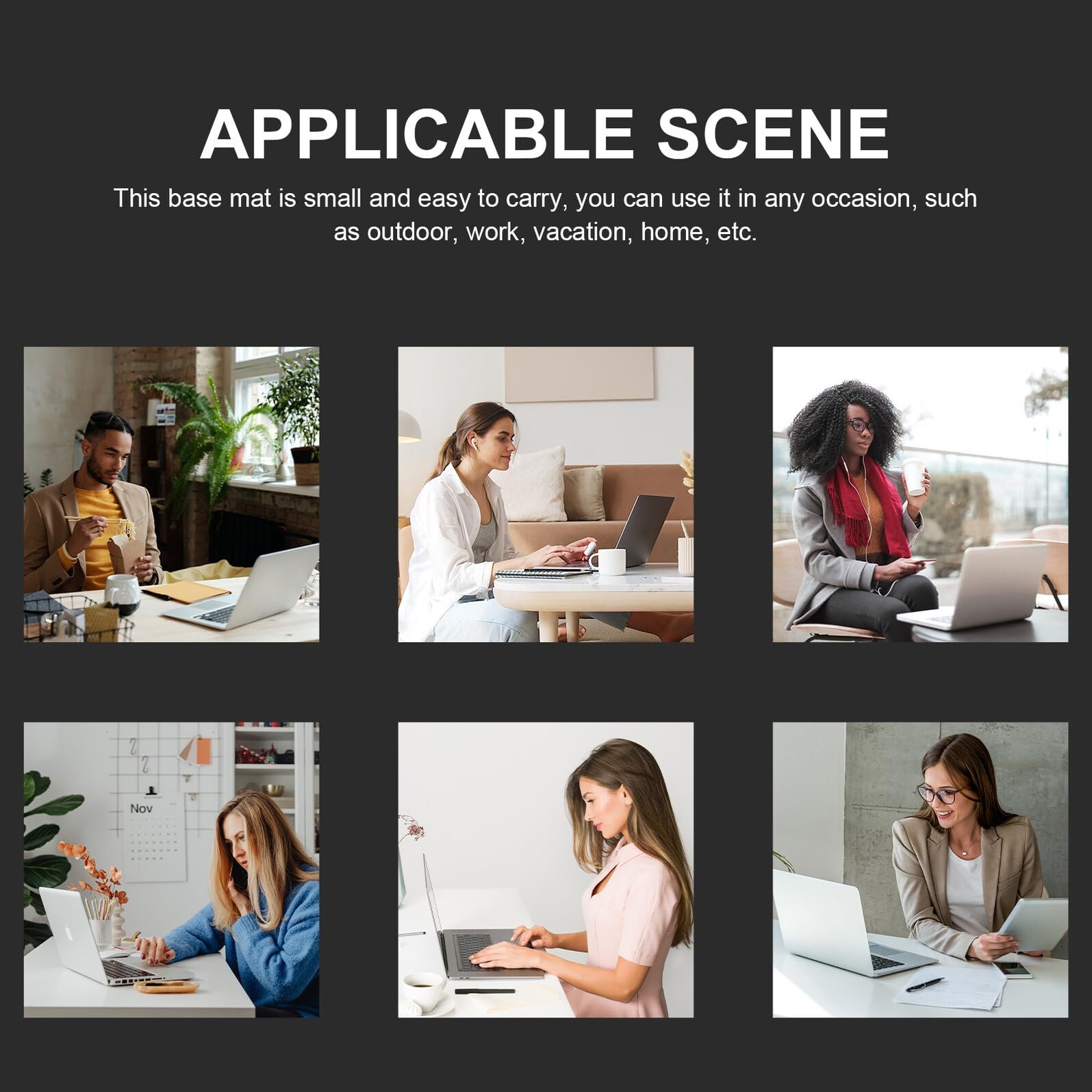 Підставка для ноутбука BESPORTBLE Ергономічна нахилена терморозсіювальна основа Портативний тримач Чорний, фото №7