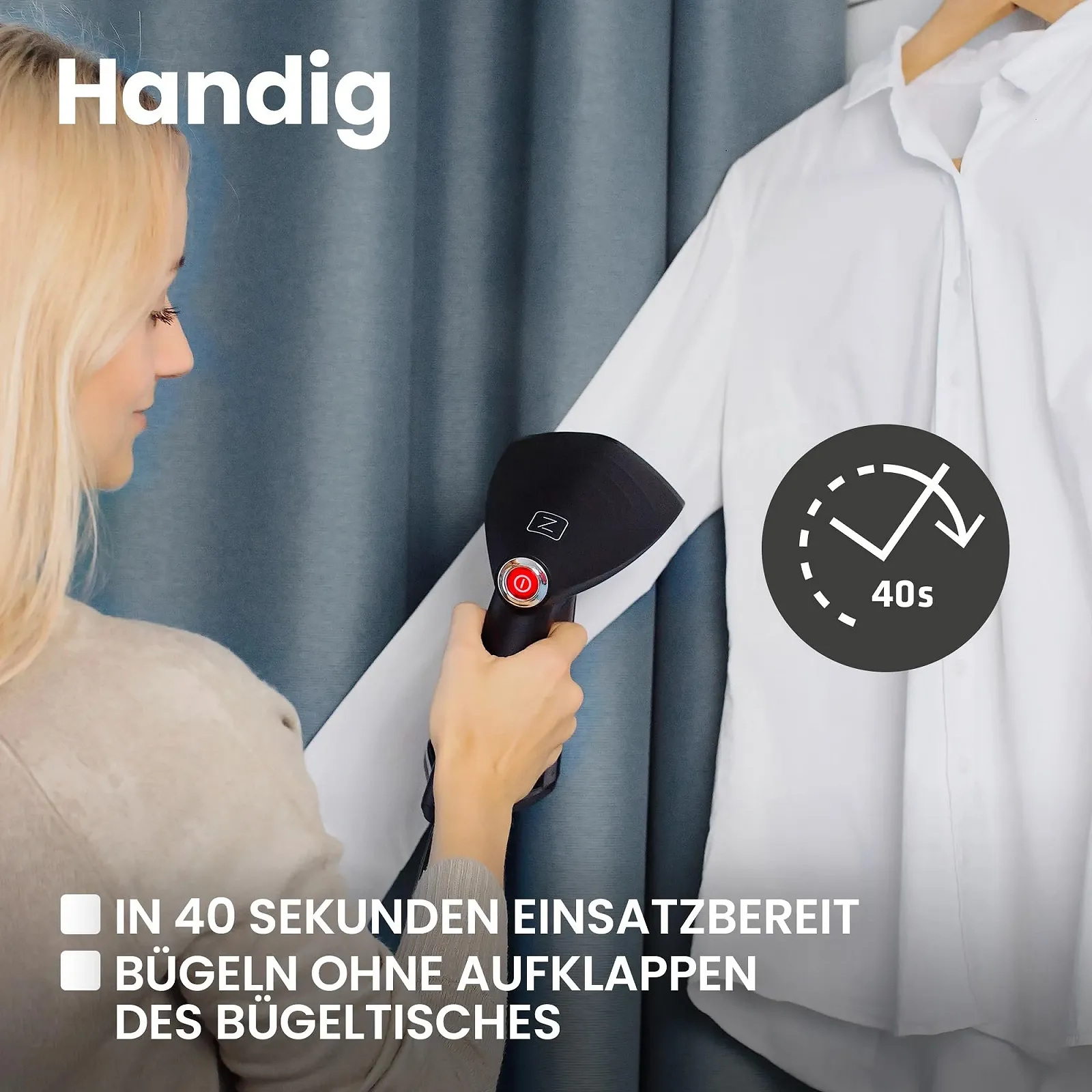 Ручной отпариватель ZEEGMA Handig 1500 Вт 260 мл 40 с нагрев, фото №4