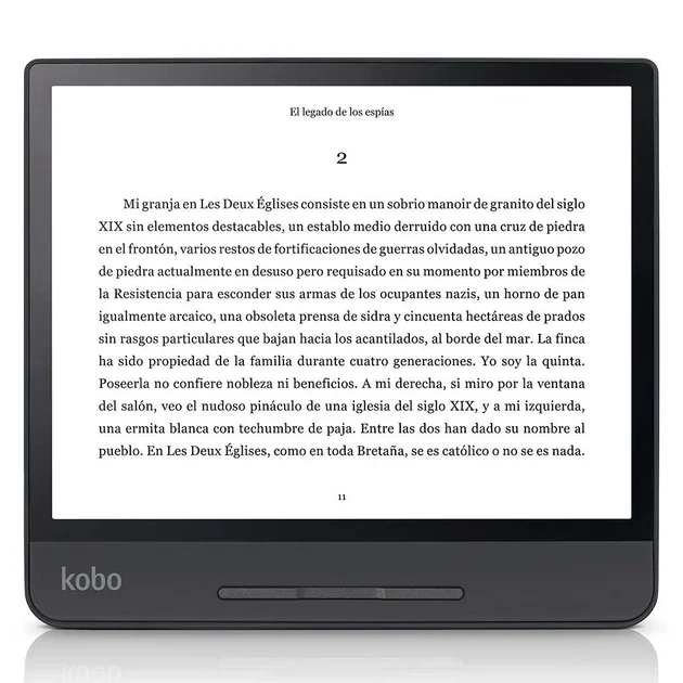 Електронна книга 8" Kobo Forma 8 ГБ / Wi-Fi / Сенсорний E-Ink екран (1440 × 1920) / Налаштовувана яскравість / Вологозахищеність IPX8 / До 3 тижнів роботи від батареї / Чорна, фото №3