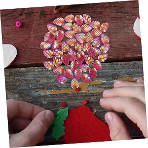 Стрази Плоскі 50 шт. смола з дизайном риб'ячої луски, самоклейні synthetic.ua - Фото 1