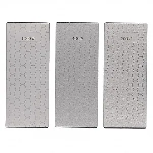 Алмазні точильні камені 3 шт. 200 400 1000 грит з нековзною основою - Фото 1