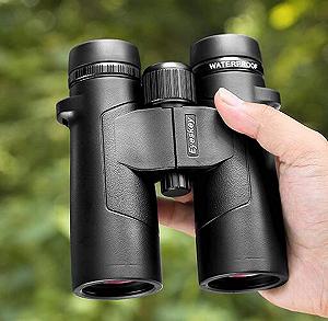 Бінокль DERBUT Professional 10x42 | 50 HD з низьким рівнем світла, нічним баченням, водонепроникний, з великим окуляром, водонепроникний, пряма Ed лінза synthetic.ua - Фото 1