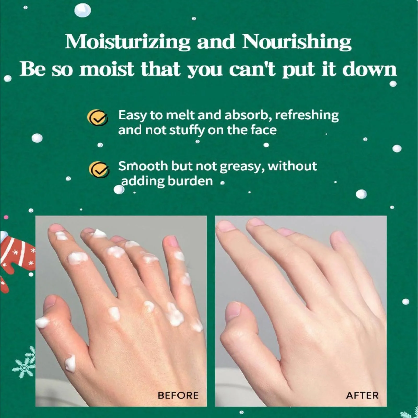 Набор Рождественских Кремов для Рук, Набор Рождественских Кремов для Очень Сухих Рук, Набор Увлажняющих Средств для Женщин и Мужчин из 3 Штук, фото №3