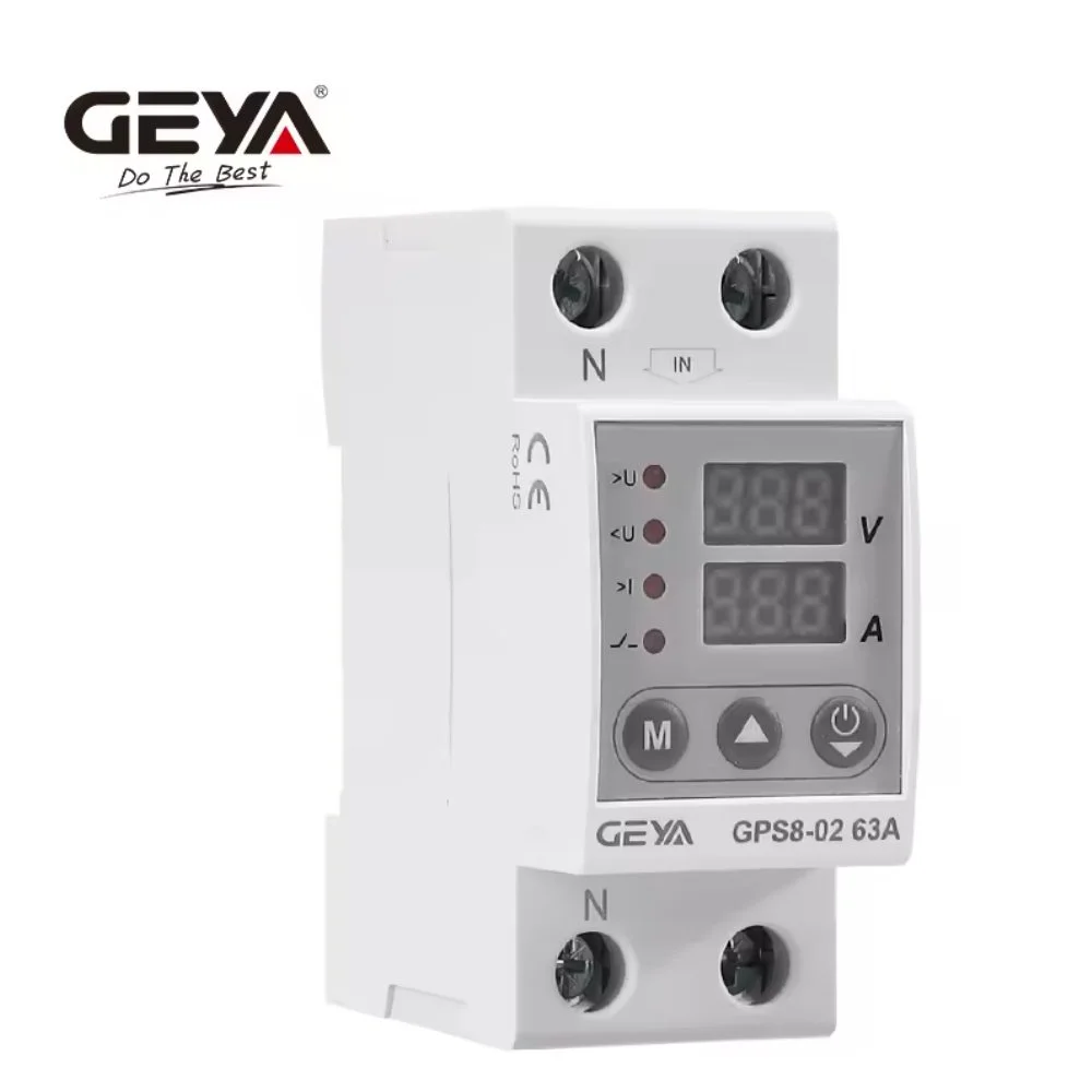 Реле контролю напруги GEYA GPS8-02 2P 40A 220V з дисплеєм, фото №3 Реле контролю напруги GEYA GPS8-02 2P 40A 220V з дисплеєм, фото №3