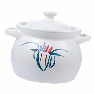 Кастрюля для супа GALPADA керамическая термостойкая с крышкой - Фото 1