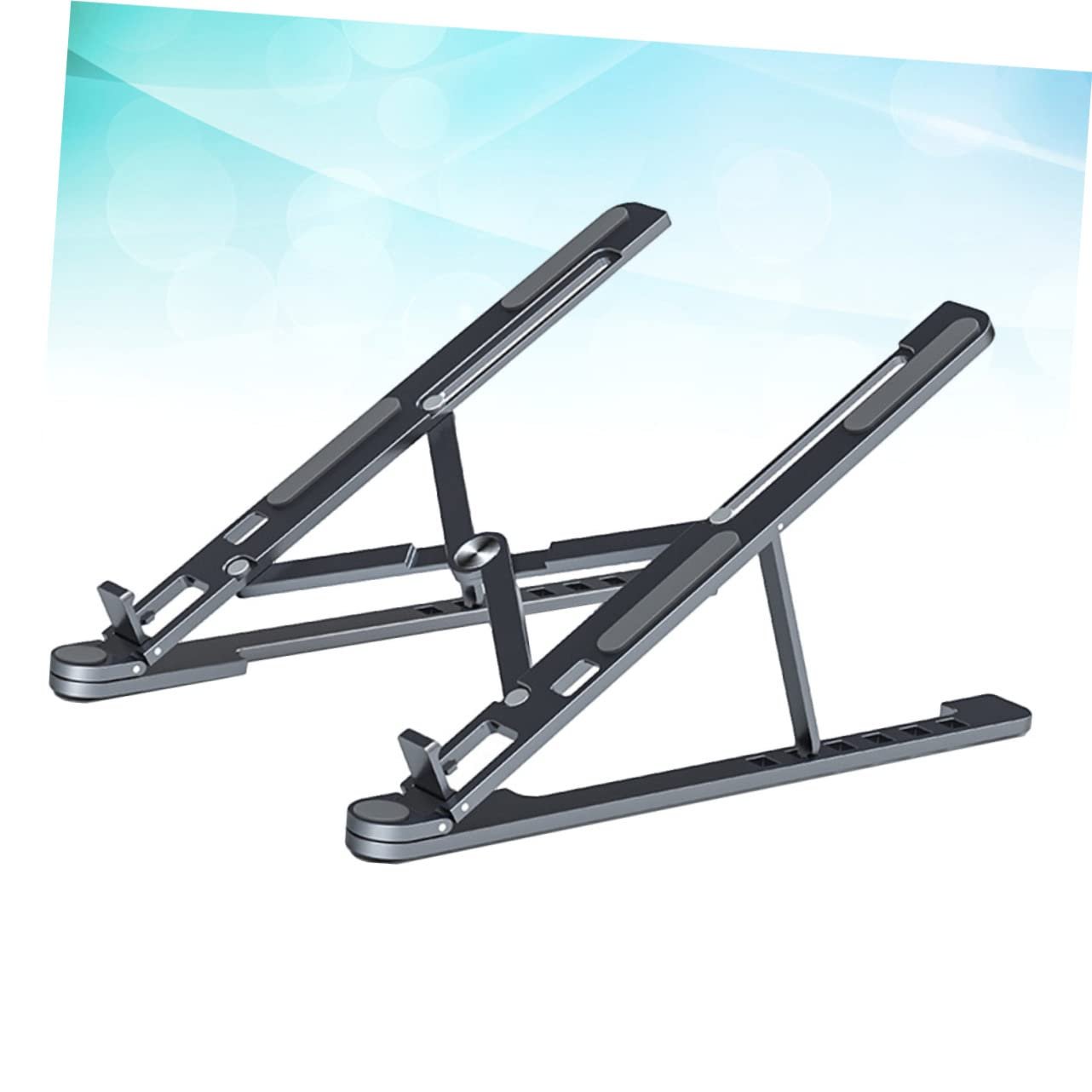 Підставка для ноутбука складана Алюмінієвий сплав Регульована по висоті Охолоджуюча Темно-сірий, фото №8 Підставка для ноутбука складана Алюмінієвий сплав Регульована по висоті Охолоджуюча Темно-сірий, фото №8