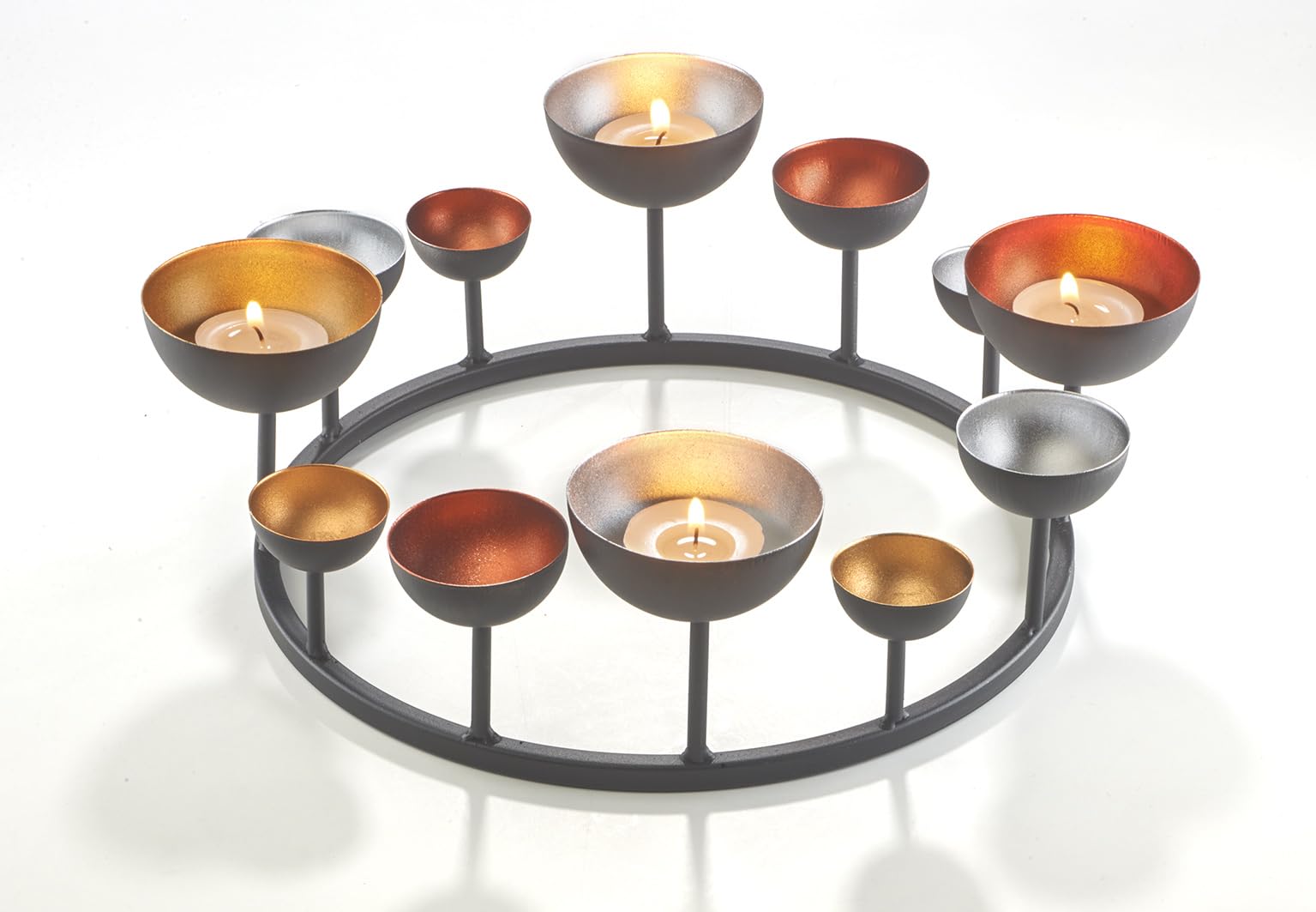 Подсвечник Kobolo Hugo Декоративный венок Металлический для подсвечников Черный и металлические цвета, фото №3 Подсвечник Kobolo Hugo Декоративный венок Металлический для подсвечников Черный и металлические цвета, фото №3