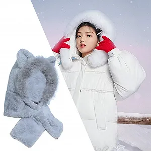 Шапка-шарф з капюшоном Зимова synthetic.ua - Фото 1