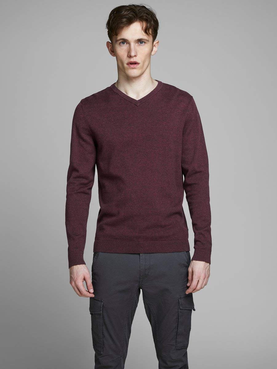 Джемпер з V-подібним вирізом JACK & JONES Чоловічий Трикотажний, фото №4