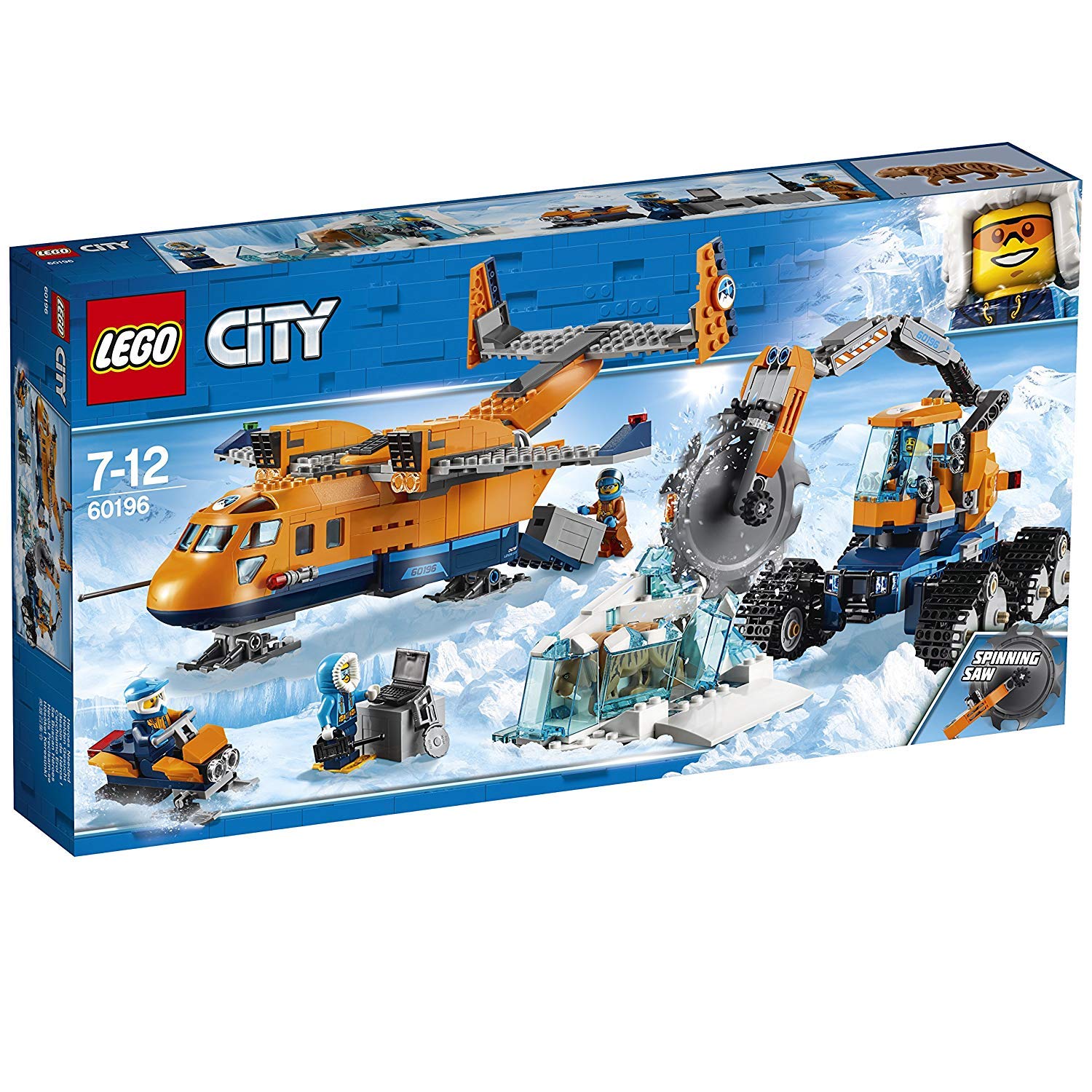 Конструктор LEGO City Арктическая экспедиция 60196 Самолет Воздушный транспорт белый/оранжевый, фото №3