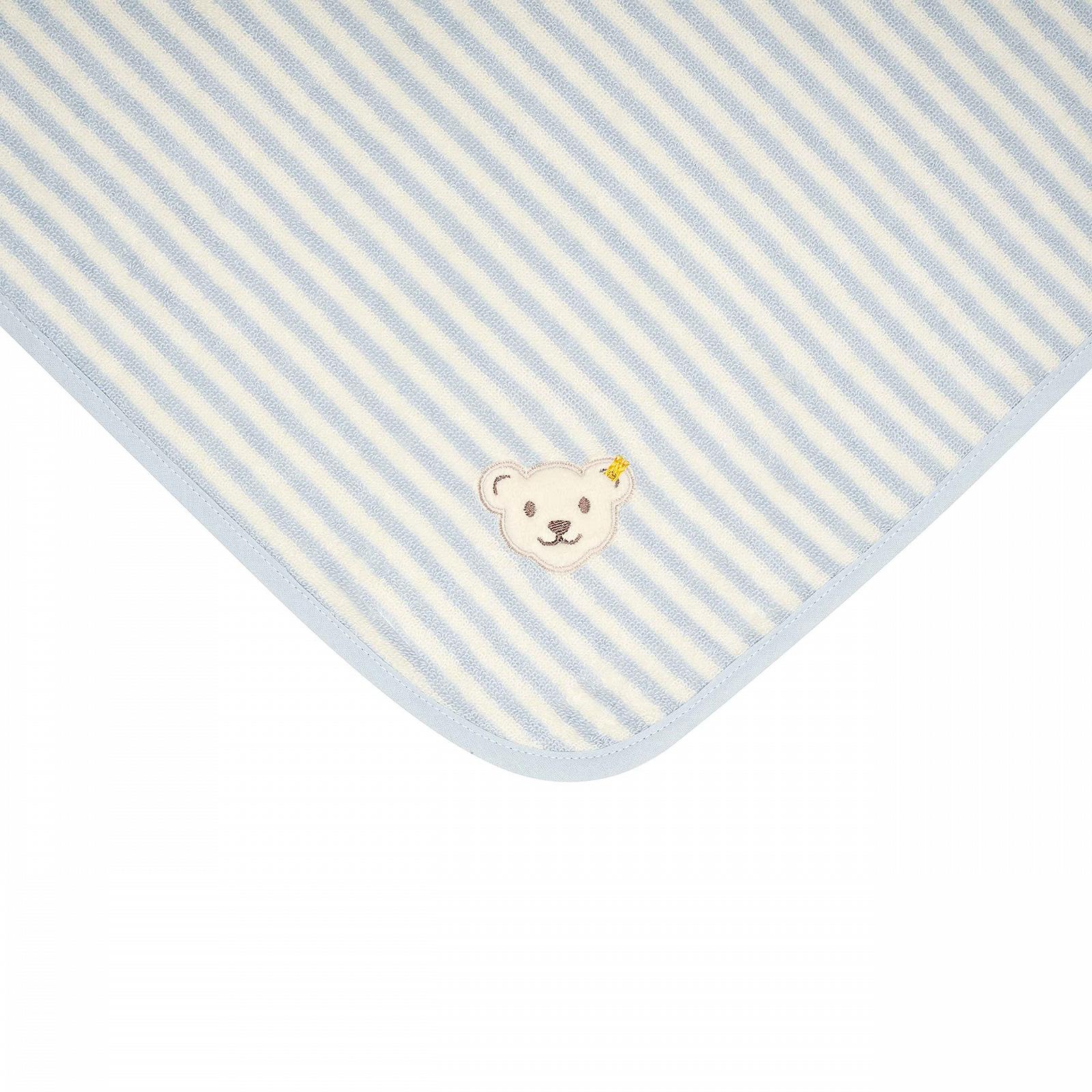 Полотенце банное Steiff Baby Unisex с капюшоном 100 x 100 см, небесно-голубой, размер One Size, фото №3