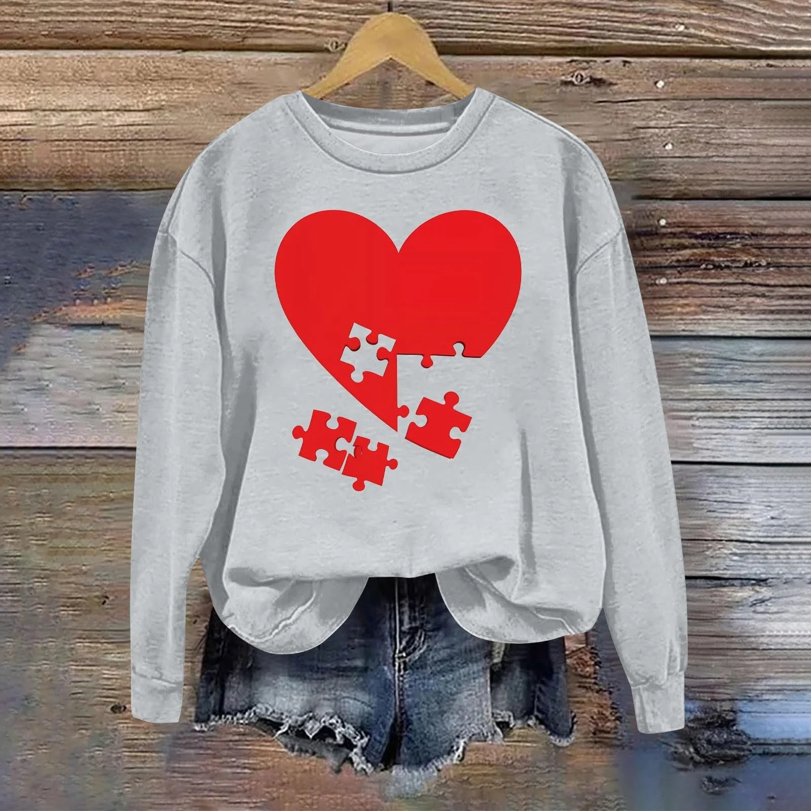 Свитшот Женский Праздничный Пуловер Мягкий Осень Зима Повседневный С принтом Длинный Рукав Круглый вырез Oversize С молнией 2025, фото №5