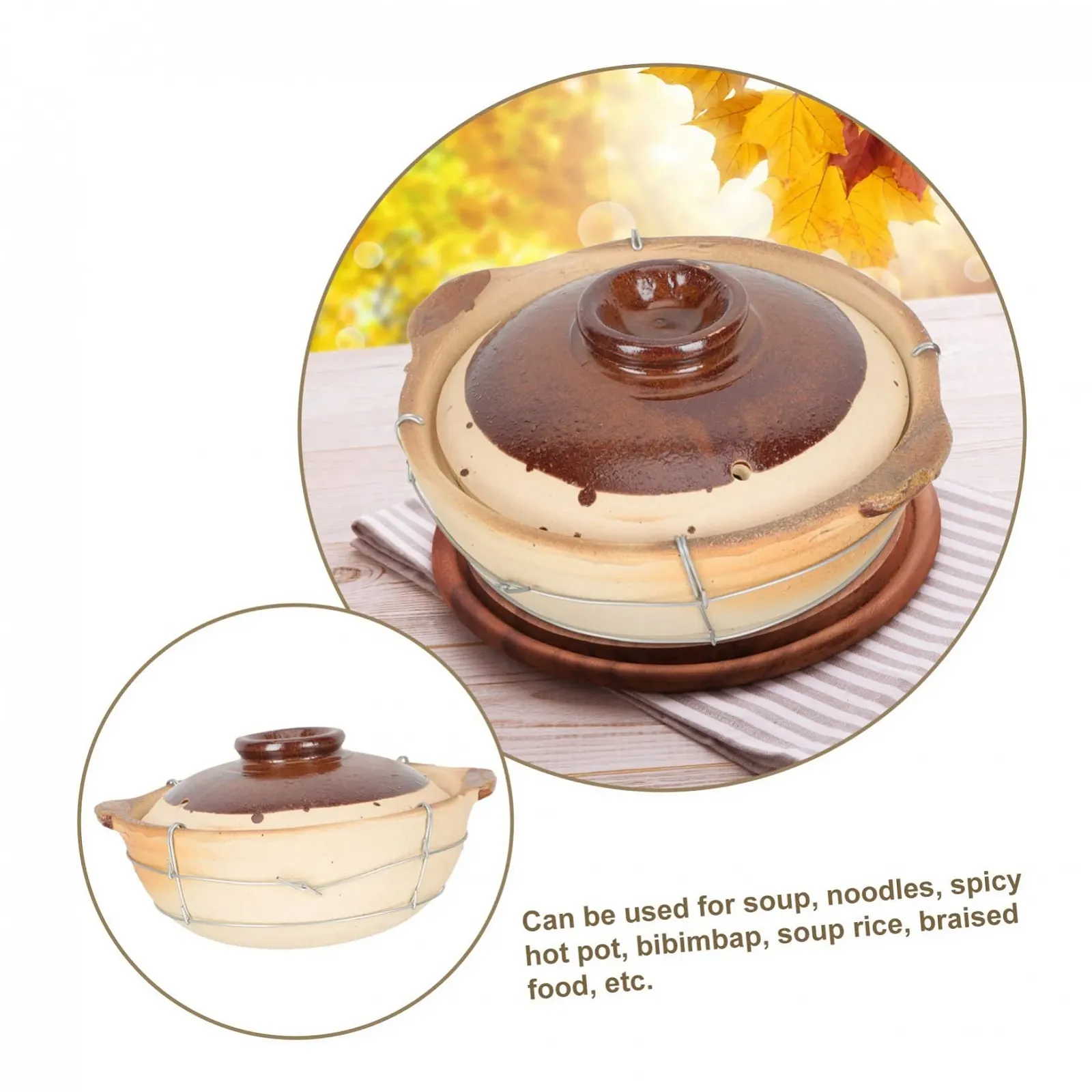 Горшок Abaodam керамический с ручкой антипригарный, фото №7 Горшок Abaodam керамический с ручкой антипригарный, фото №7