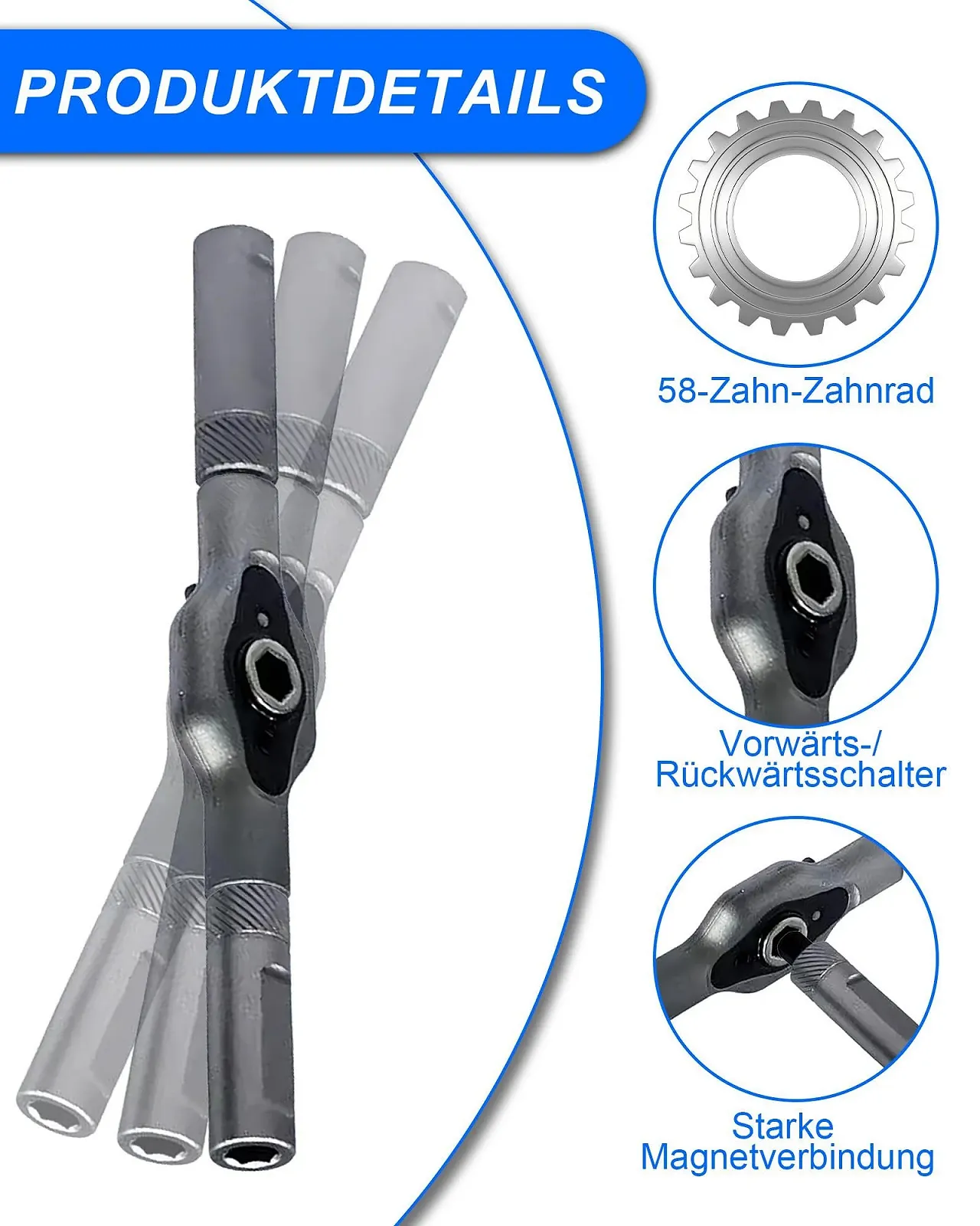 Набір магнітних викруток з тріскачкою 42-в-1 S2 Steel, фото №6