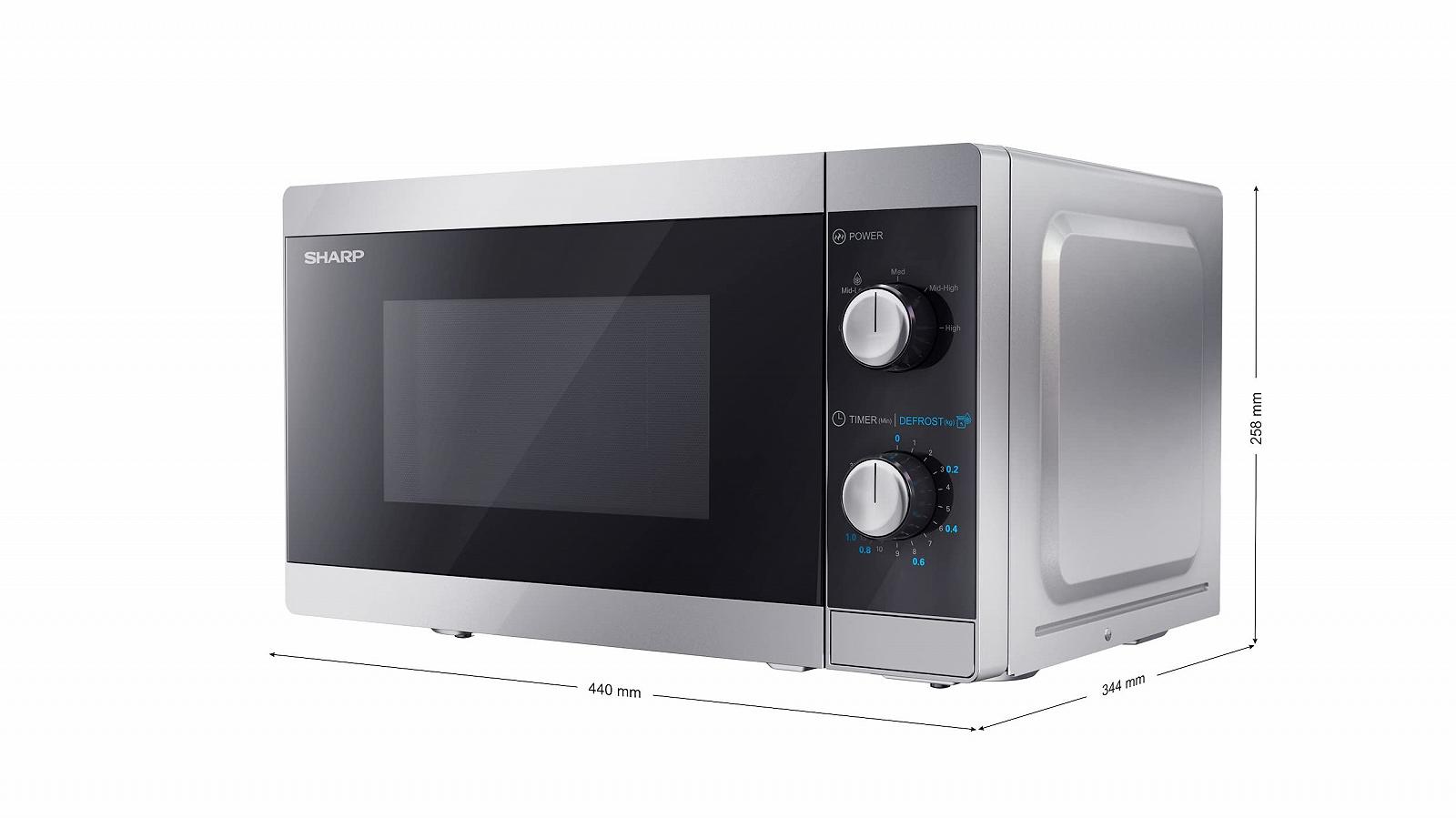 Мікрохвильова піч з грилем Sharp YC-MS01ES 20 л 800 Вт Срібляста / Чорна, фото №2 Мікрохвильова піч з грилем Sharp YC-MS01ES 20 л 800 Вт Срібляста / Чорна, фото №2