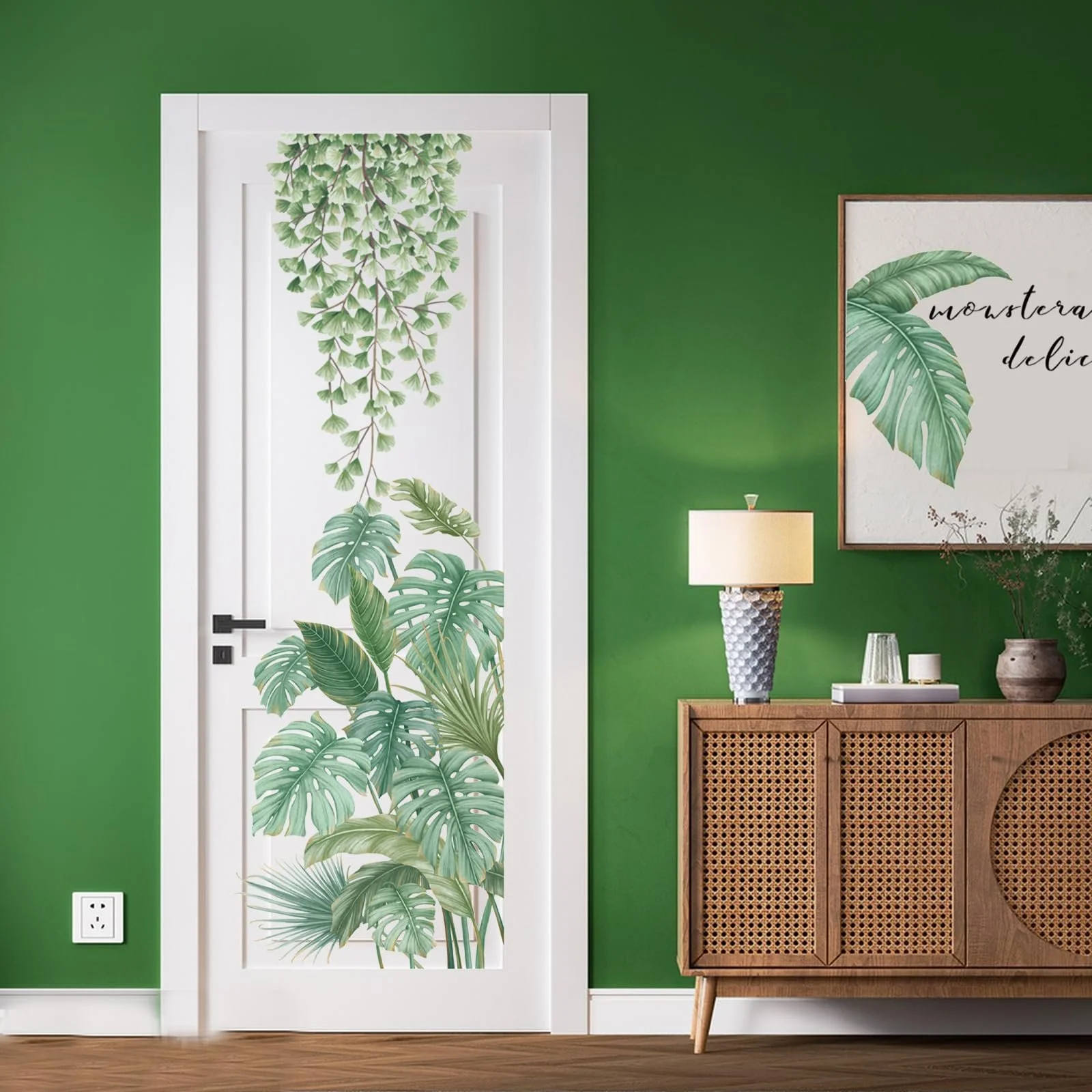 Наклейка на стіну Тропічне листя зелена, фото №6