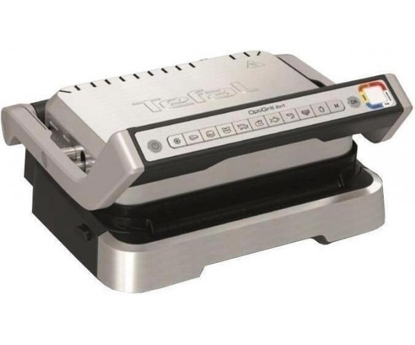 Tefal Гриль прижимний OptiGrll 2в1 Inox 2100Вт темп режимів-4, з ємні пластини метал, фото №1