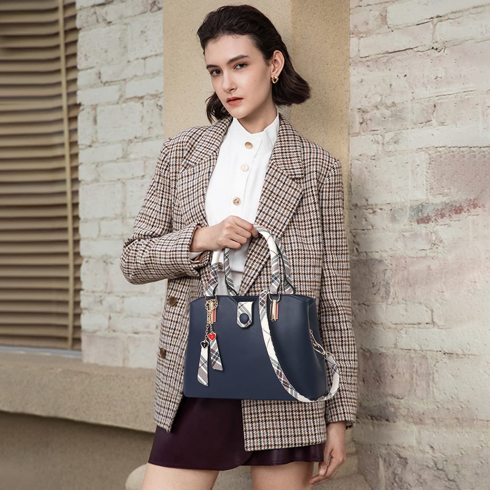 Сумка з ручками NICOLE & DORIS Елегантна Жіноча Сумка з Кольоровими Смужками, Середній Розмір, фото №2