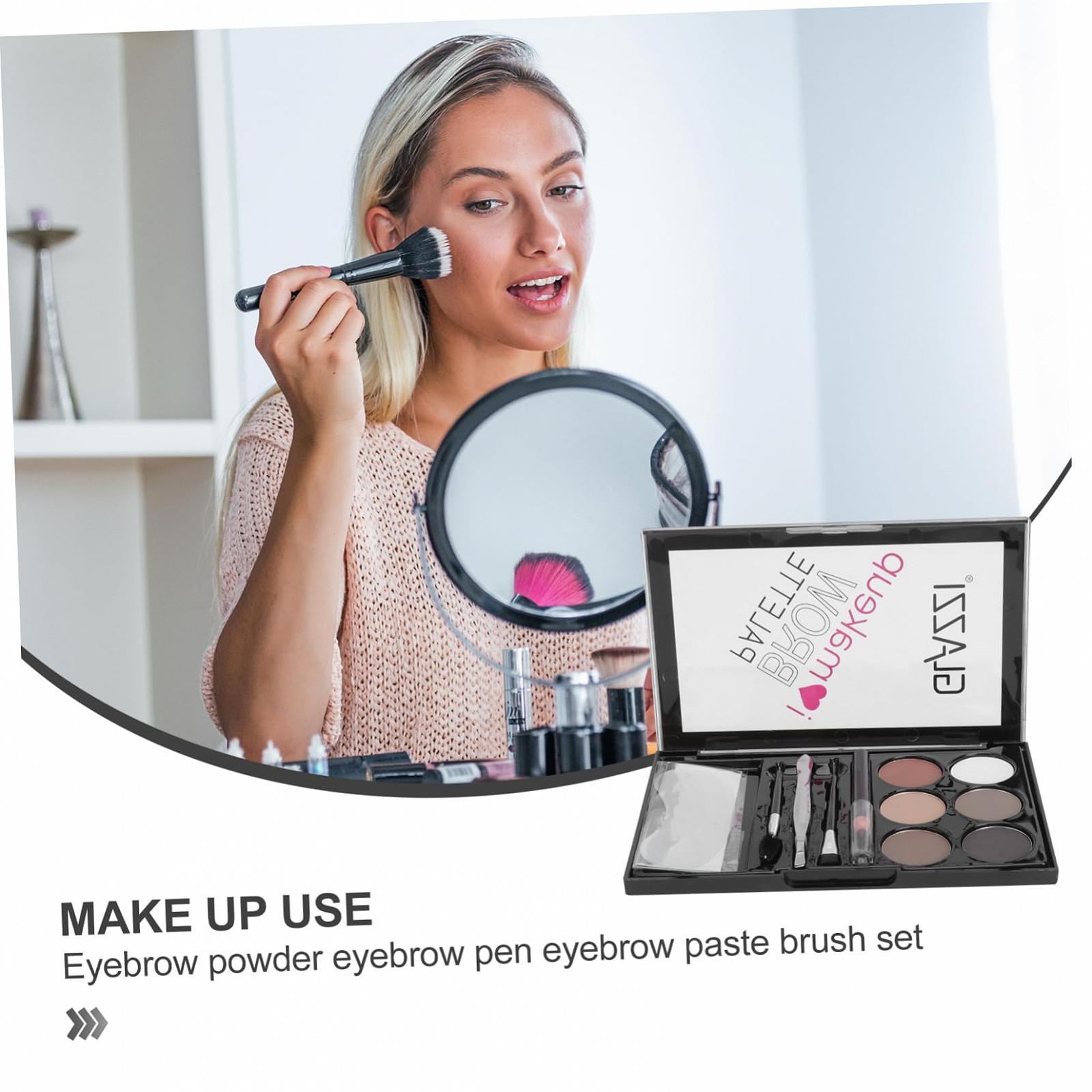 Косметичний набір FOMIYES Eyebrow Powder у шести кольорах Пензель, фото №7