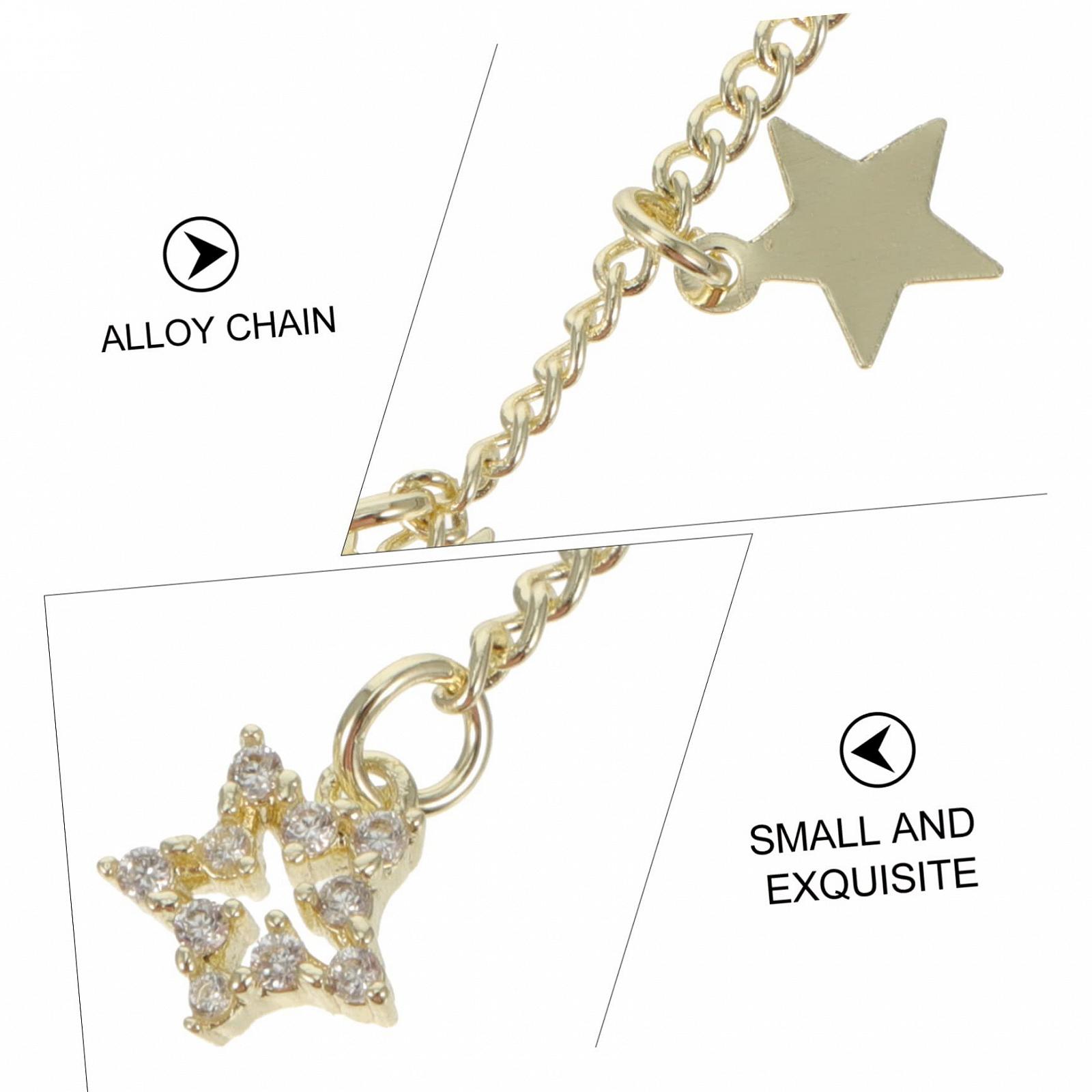 Украшения для ногтей Цепочки для ногтей со звездами, 3 шт, фото №9