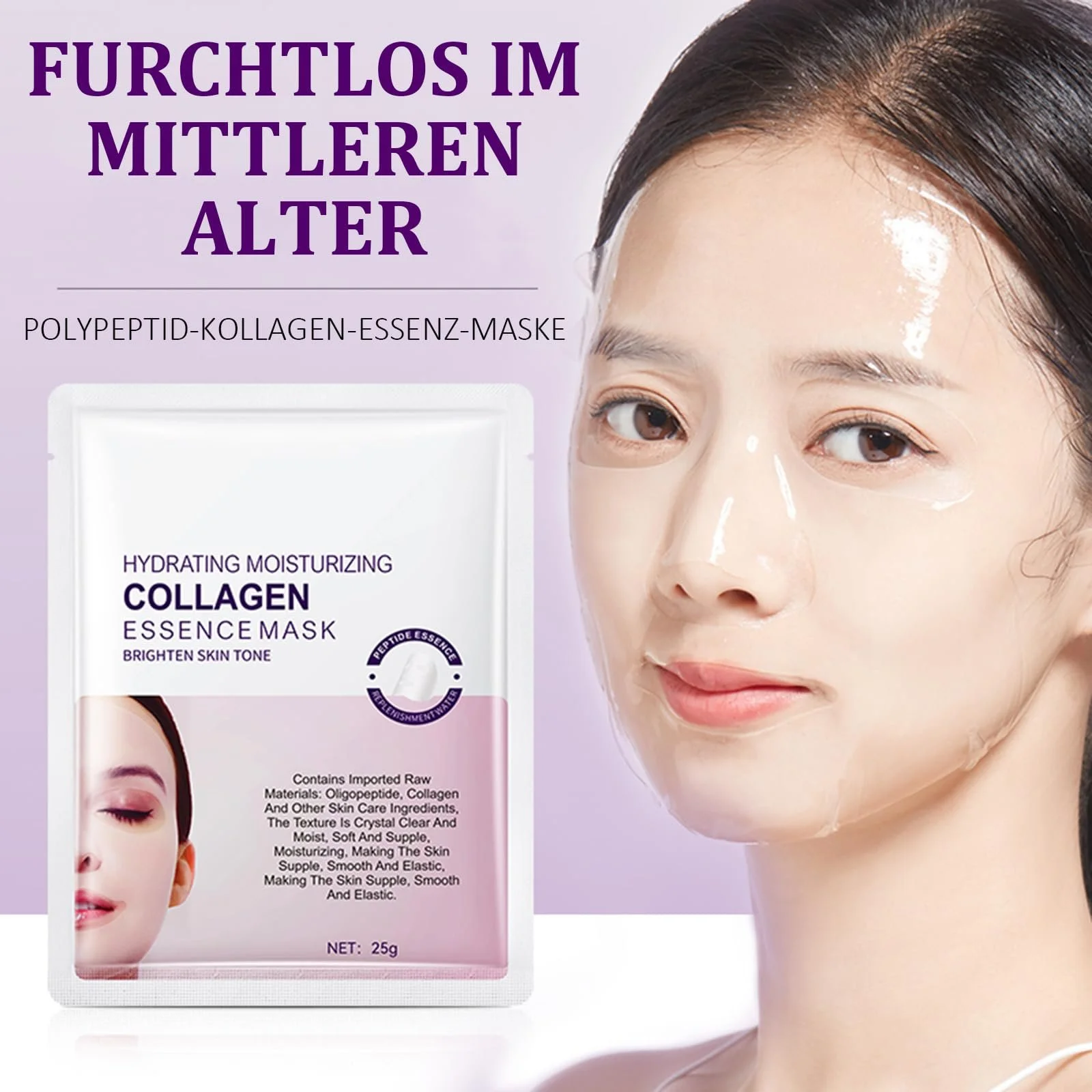 Маска Гелева Soleneva Collagen для інтенсивного зволоження та антивікового догляду, 6 шт, фото №3 Маска Гелева Soleneva Collagen для інтенсивного зволоження та антивікового догляду, 6 шт, фото №3