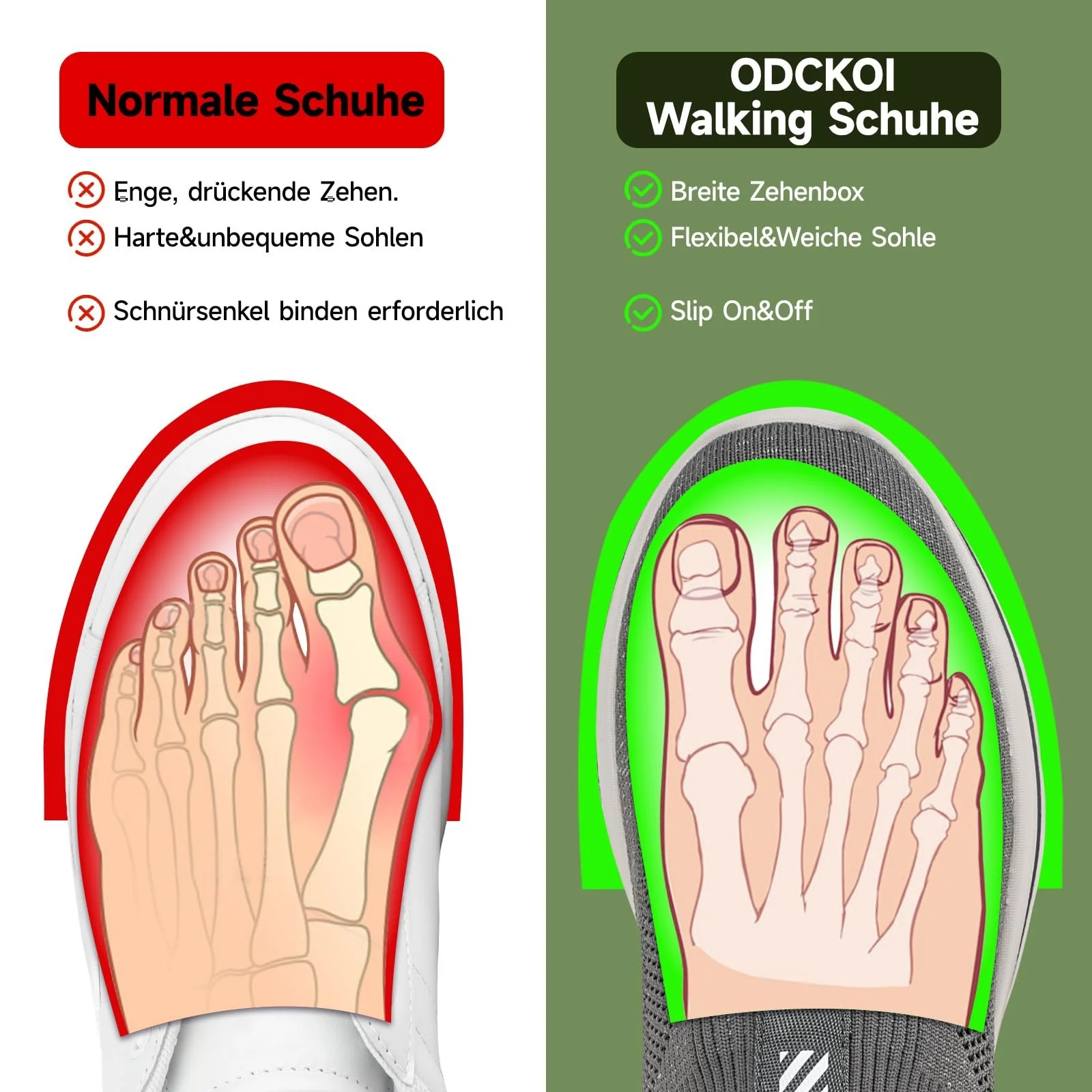 Кросівки Без шнурків ODCKOI Чоловічі Сітка Дихаючі Комфортні Легкі Спортивні для фітнесу на відкритому повітрі, фото №4