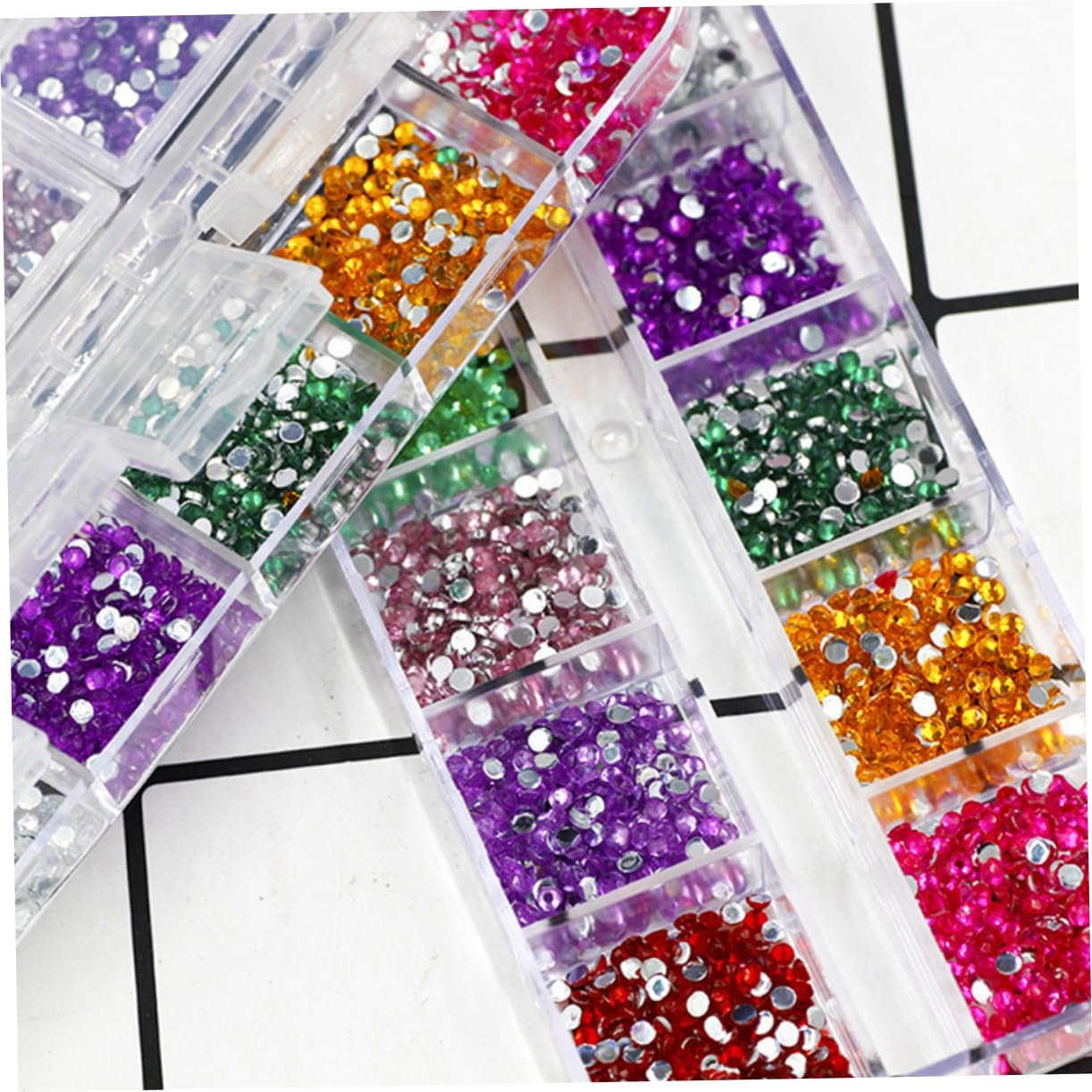 Наклейки Блестки для маникюра 3D Набор для Ногтей Петти 2000 шт. Разноцветные, фото №7