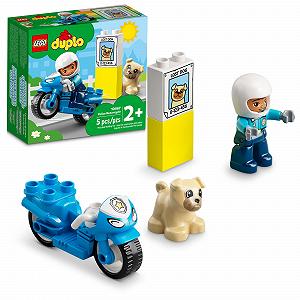 Конструктор LEGO DUPLO Rescue Police Motorcycle 10967 Полицейский мотоцикл для детей от 2 лет (5 штук) - Фото 1