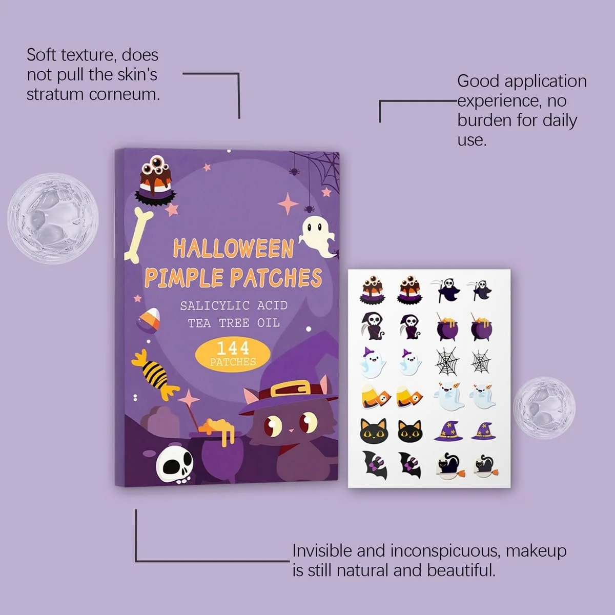 Патчи от прыщей Autmor Halloween для лица, 144 шт, фото №7