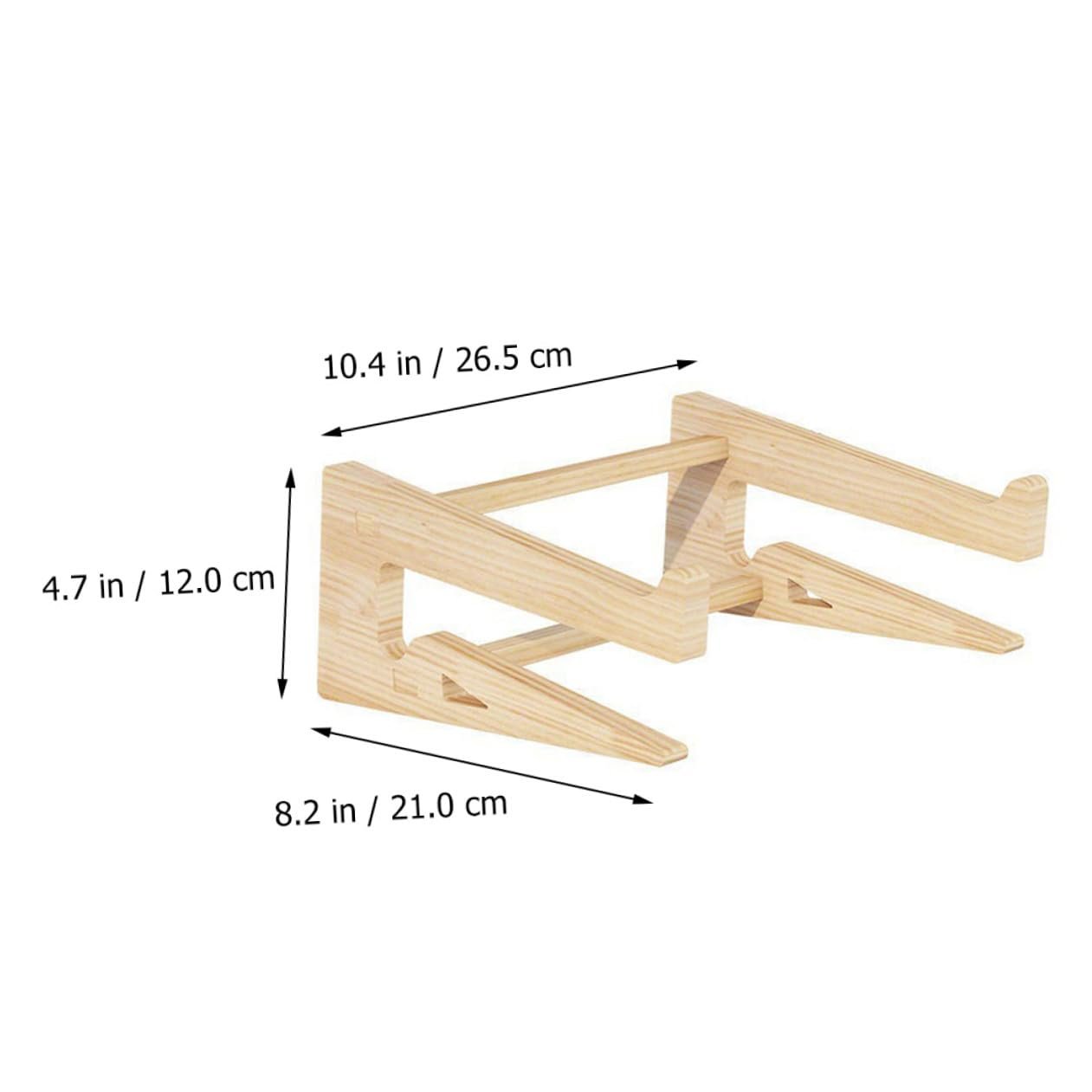 Подставка для ноутбука Эргономичная из массива дерева Прочная подставка для компьютера для ноутбуков Наклонная конструкция для лучшего обзора, фото №6