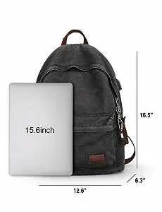 Рюкзак Muzee Canvas легкий антикража USB 15.6 дюйма - Фото 1