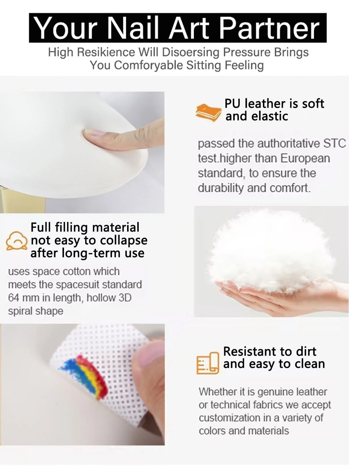 Підставка для рук манікюрна Butterfly Білий колір, фото №4 Підставка для рук манікюрна Butterfly Білий колір, фото №4