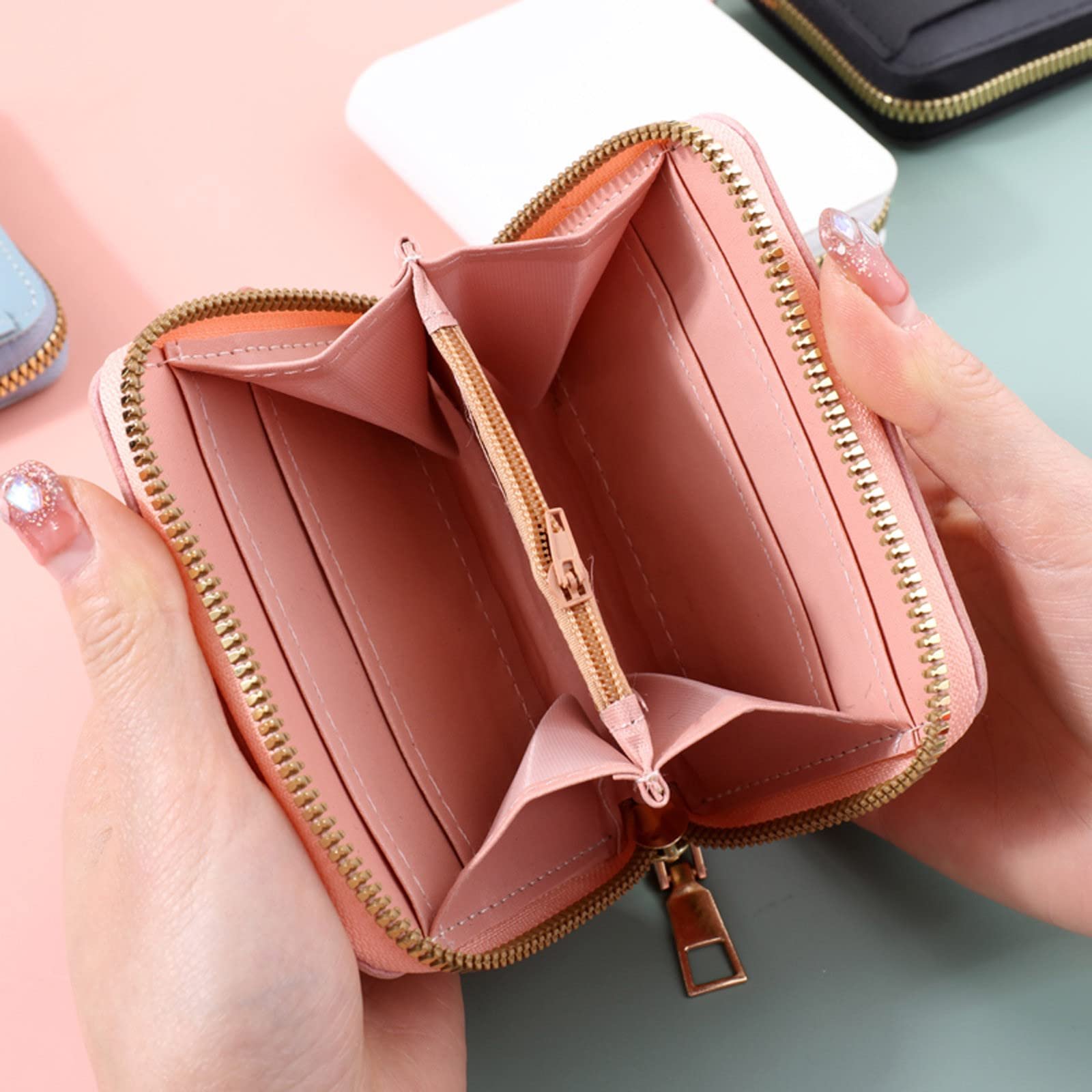 Кошелек Guess Женский Маленький Кожаный с Отделением для Монет на Молнии с RFID-блокировкой Большой, фото №3