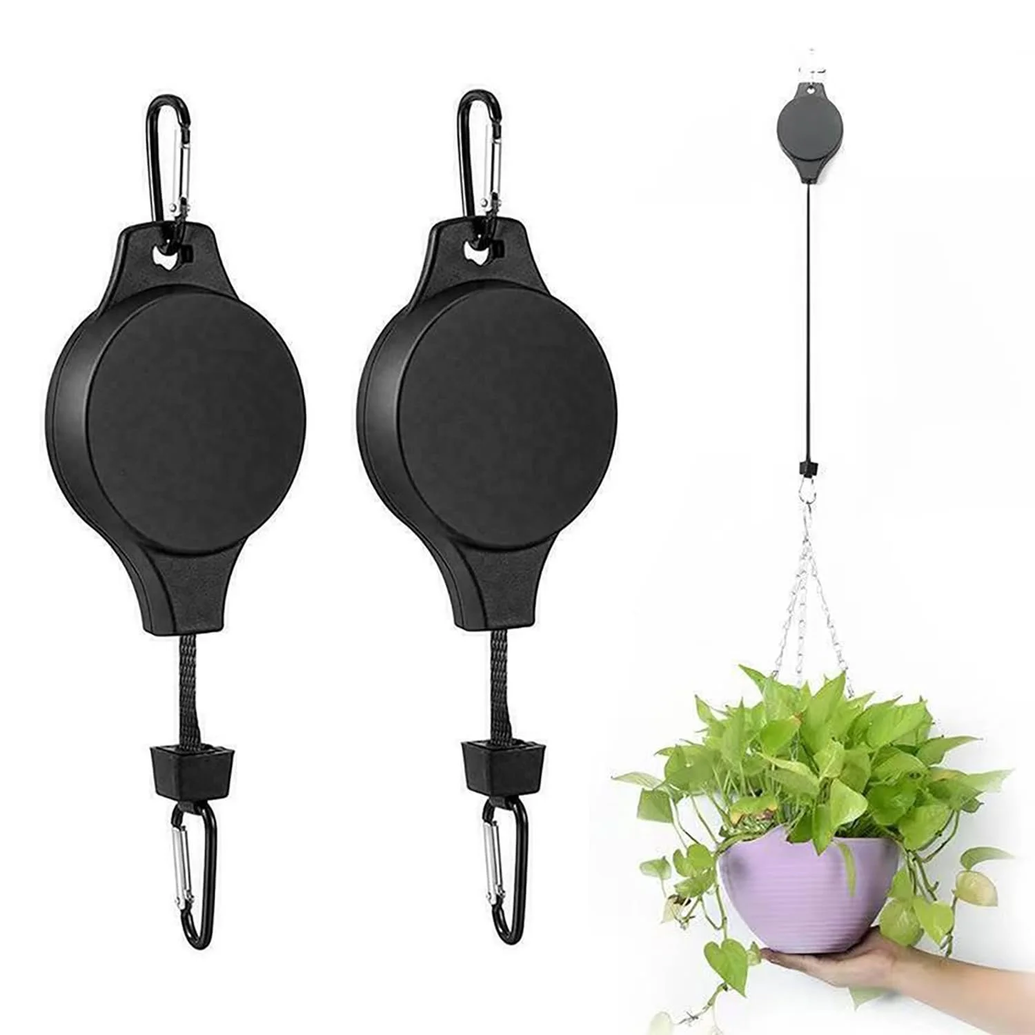 Выдвижные крючки для растений Pack of 2 Black, фото №1