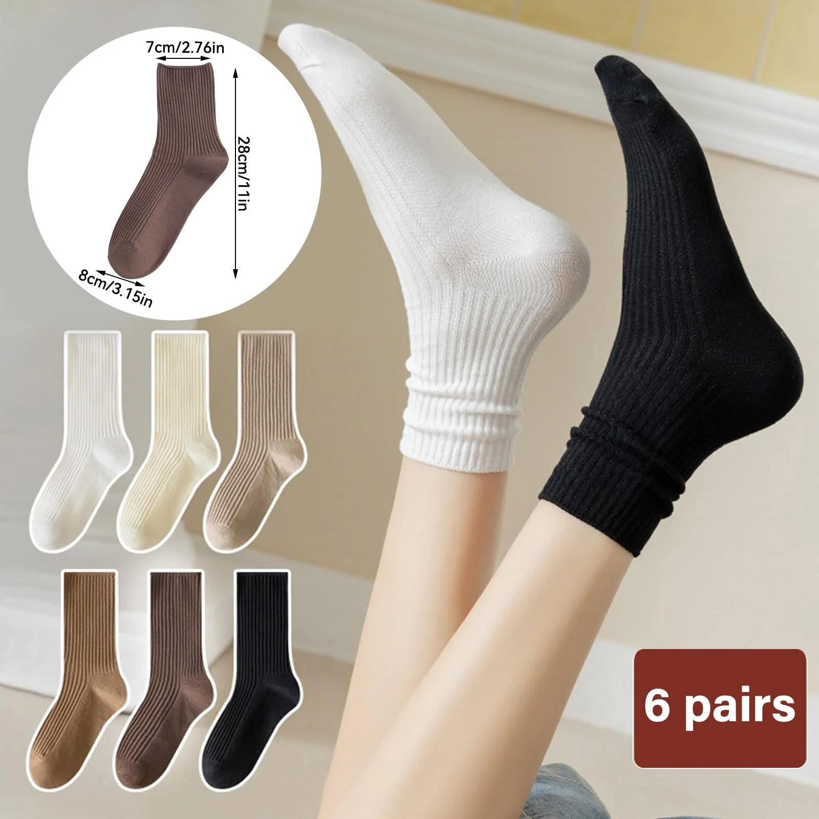 6 пар жіночих шкарпеток, 35-39, бавовняні спортивні, фото №2 6 пар жіночих шкарпеток, 35-39, бавовняні спортивні, фото №2