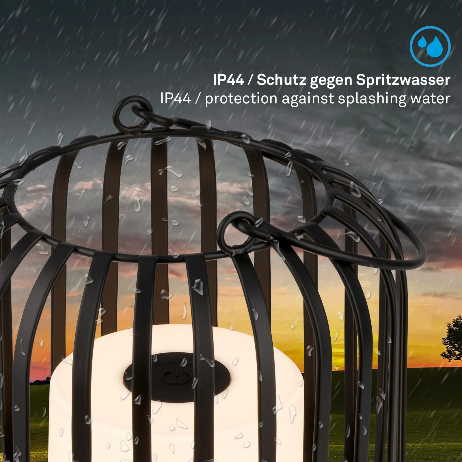 Настольная лампа BRILONER Mini LED Wireless Dimmable IP44 9 x 10 см Черный, фото №5