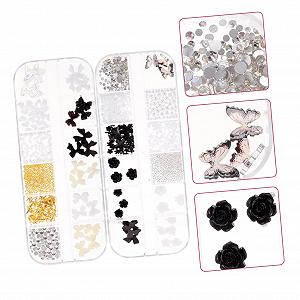 Стразы для ногтей Серебряные жемчужины для ногтей Ювелирные изделия DIY Nail Art Цветок Подвески Аксессуары для ногтей synthetic.ua - Фото 1