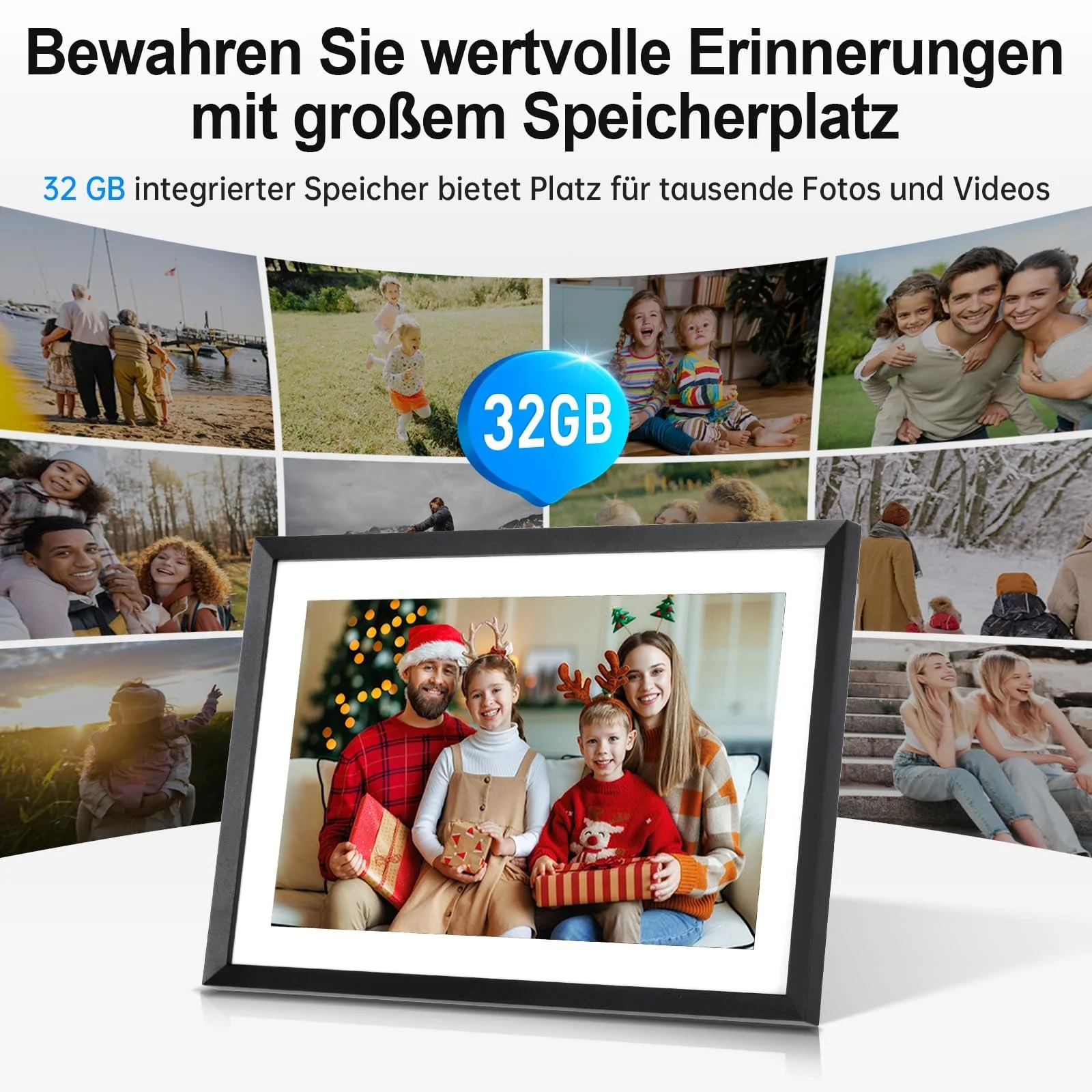 Цифровая фоторамка Rollei Smart Frame 107 WiFi Frameo 10.1 дюймов 1280 x 800 IPS Touchscreen 32 ГБ Черная, фото №4 Цифровая фоторамка Rollei Smart Frame 107 WiFi Frameo 10.1 дюймов 1280 x 800 IPS Touchscreen 32 ГБ Черная, фото №4