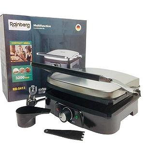 Гриль прижимной c терморегулятором Rainberg RB-5413 3200 Вт - Фото 1